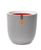 Buiten Potten groove zwart, antraciet en ivoor capi europe, Tuin en Terras, Bloempotten, Ophalen, Kunststof, Rond, Zo goed als nieuw