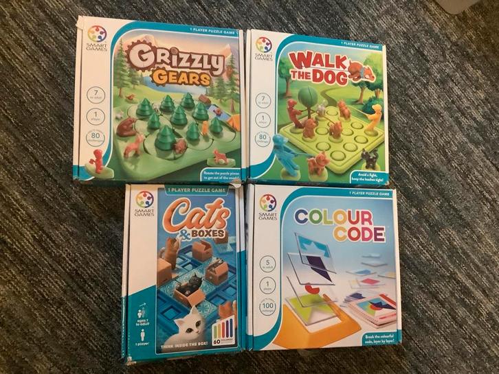Smart Games Collectie - Puzzelplezier!, Hobby en Vrije tijd, Gezelschapsspellen | Bordspellen, Zo goed als nieuw, Een of twee spelers