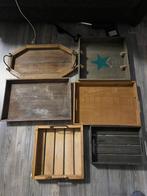 Dienblad, Ophalen of Verzenden, Zo goed als nieuw, Rond, Hout