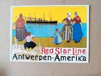 Ansichtkaart Red Star Line, Verzamelen, Scheepvaart, Ophalen of Verzenden, Zo goed als nieuw