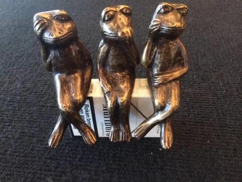 De BronzenBeelden-Winkel Horen Zien Zwijgen Echt Brons...., Antiek en Kunst, Kunst | Beelden en Houtsnijwerken, Verzenden