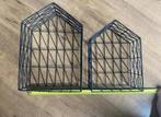 Metalen Huisjes Wanddecoratie, Ophalen, Gebruikt