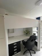 Ikea hoogslaper (Stuva) met kledingkast wit zwart, Huis en Inrichting, Ophalen, Gebruikt, Eenpersoons, 200 cm