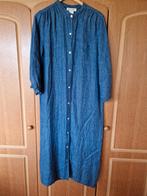 BellamY blauwe midi doorknoop jurk linnen maat M, Maat 38/40 (M), Blauw, BellamY, Ophalen of Verzenden