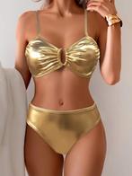 Bikini goudkleurig, glanzend 38 40 42 44 goud gouden, Ophalen of Verzenden, Nieuw, Overige kleuren, Bikini