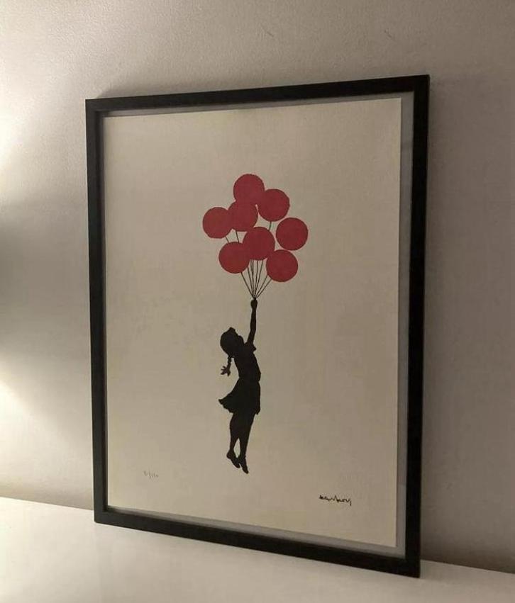 BANKSY : lithografie met certificaat, Antiek en Kunst, Kunst | Litho's en Zeefdrukken, Ophalen of Verzenden