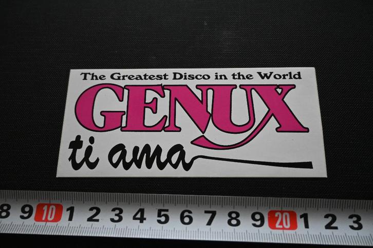 sticker GENUX ti ama the greatest disco in the world, Verzamelen, Stickers, Zo goed als nieuw, Ophalen