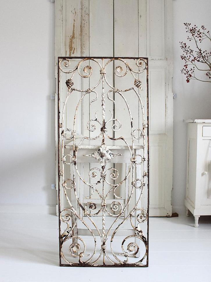 Antiek Frans groot Raamrooster - Balkonhek - Deurrooster, Antiek en Kunst, Curiosa en Brocante, Ophalen