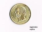 1851 Willem 3 een 10 gulden als replica , vaste pr. € 2,70, Ophalen of Verzenden, Koning Willem III, 10 gulden