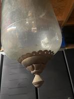 Antieke Hanglamp Glas & Messing, Ophalen