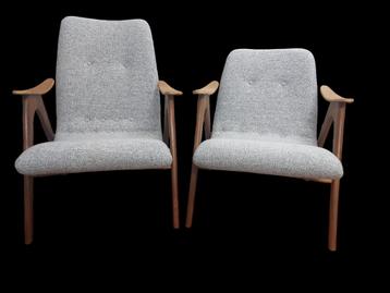Vintage Fauteuils Louis van Teeffelen voor Wébé  beschikbaar voor biedingen