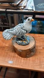 Duif Decoratie op Houten Sokkel, Ophalen of Verzenden