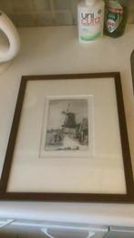 Coevorden. Gravure Stellingmolen, Antiek en Kunst, Kunst | Etsen en Gravures, Ophalen of Verzenden
