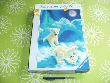 Ravensburger puzzel Spelende IJsberen - 500 stukjes (21) beschikbaar voor biedingen