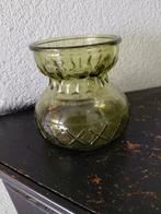 Oud glazen hyacint vaasje groen gemerkt, Antiek en Kunst, Ophalen of Verzenden