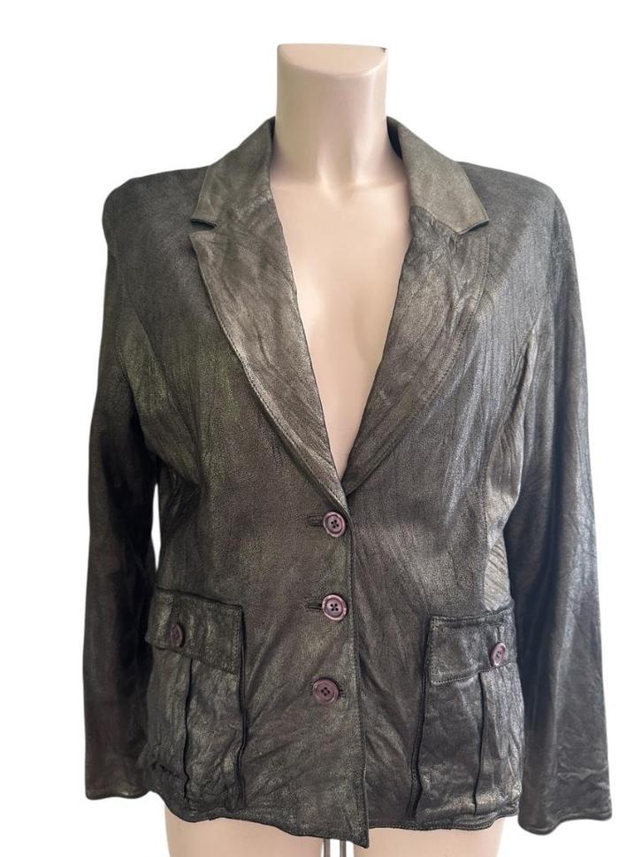 ML Collections blazer L, Kleding | Dames, Jasjes, Kostuums en Pakken, Zo goed als nieuw, Maat 42/44 (L), Grijs, Ophalen of Verzenden