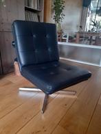 Leren Draaifauteuil - Zwart, Ophalen, Gebruikt, Minder dan 75 cm, Metaal