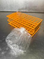 Kunststof Reageerbuisjes met rekje, Ophalen, Zo goed als nieuw, Rechthoekig, Kunststof