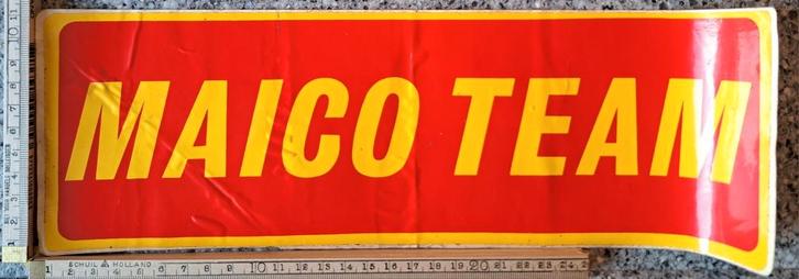 Grote sticker MAICO TEAM motorcross motor onderdelen, Verzamelen, Stickers, Zo goed als nieuw, Sport, Ophalen of Verzenden