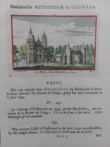 193 / huis Oosterwijk Gekleurde gravure A. Rademaker 1e druk beschikbaar voor biedingen
