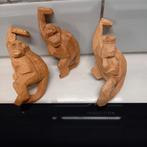 Handgesneden hangende aapjes, Antiek en Kunst, Ophalen of Verzenden