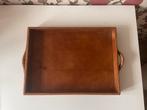 Dienblad van leder 55 x 17 cm, Ophalen, Zo goed als nieuw, Rechthoekig, Hout