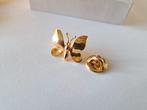 Vlinder broche pin goudkleurig, Verzenden, Minder dan 4 cm, Goud, Overige materialen