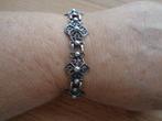 zilveren filigrain bloemen armband [686], Verzenden, Zo goed als nieuw, Zilver, Zilver