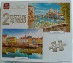 Puzzels 1000 stukjes 2-in-1 doos King, Ophalen of Verzenden, 500 t/m 1500 stukjes, Gebruikt, Legpuzzel