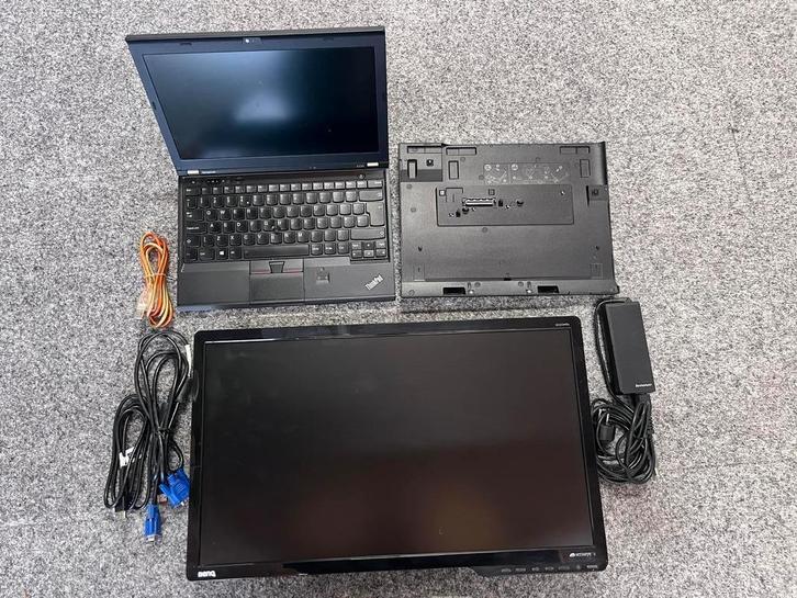 Lenovo Thinkpad 12/13inch + DockingStation + BenQ 22" Scherm, Computers en Software, Windows Laptops, Gebruikt, 12 inch, SSD, Onbekend