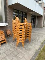 Partij van 23 vintage plywood stapelstoelen, Casala ‘60, Ophalen of Verzenden, Zo goed als nieuw, Vijf, Zes of meer stoelen, Hout