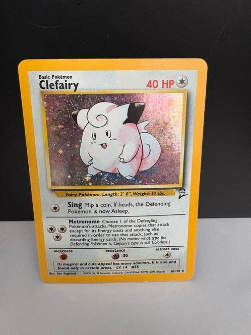 Clefairy second base, Hobby en Vrije tijd, Verzamelkaartspellen | Pokémon, Zo goed als nieuw, Meerdere kaarten, Foil, Ophalen of Verzenden