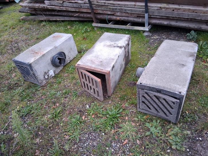 Betonnen straatkolk 3 stuks circulair, Doe-het-zelf en Verbouw, Buizen en Afvoer, Gebruikt, Afvoer, Overige materialen, Minder dan 2 meter