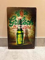 Mancave Bar Café Wanddecoratie metalen bordje Grolsch bier, Ophalen of Verzenden, Zo goed als nieuw, Reclamebord