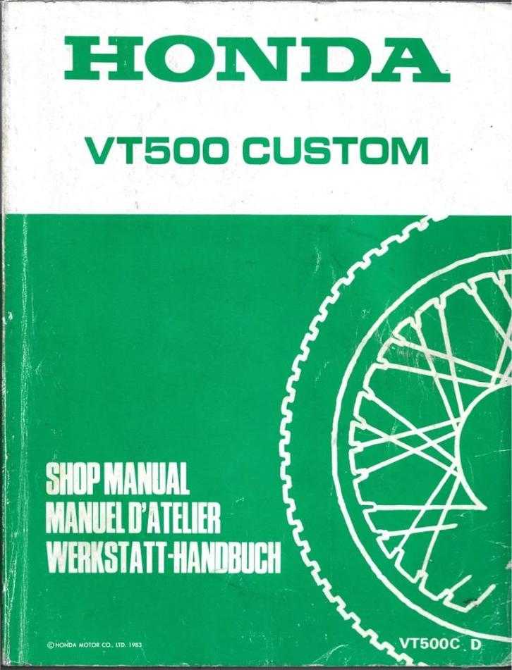 Honda VT500 Custom Shadow shop manual (7491z), Motoren, Handleidingen en Instructieboekjes, Honda, Ophalen of Verzenden