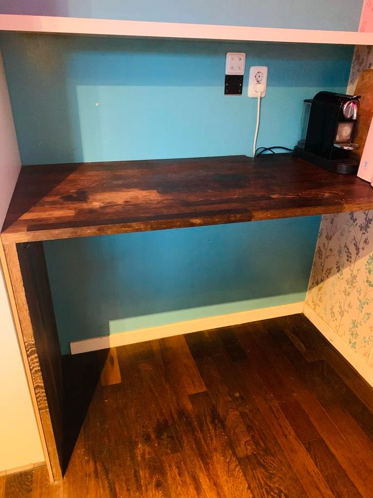 Massief houten koffiebar / keukenwerkbank, Huis en Inrichting, Keuken | Keukenelementen, Gebruikt, Minder dan 100 cm, 50 tot 100 cm