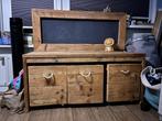 Steigerhouten kinderbureau/opbergmeubel, Ophalen, Gebruikt