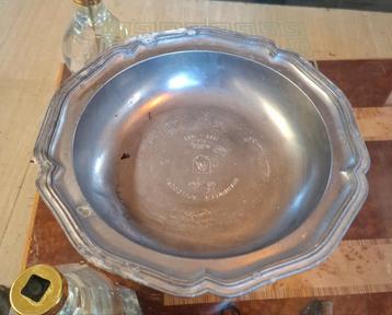 Tinnen fruitschaal 100 jaar Brandweer Apeldoorn beschikbaar voor biedingen