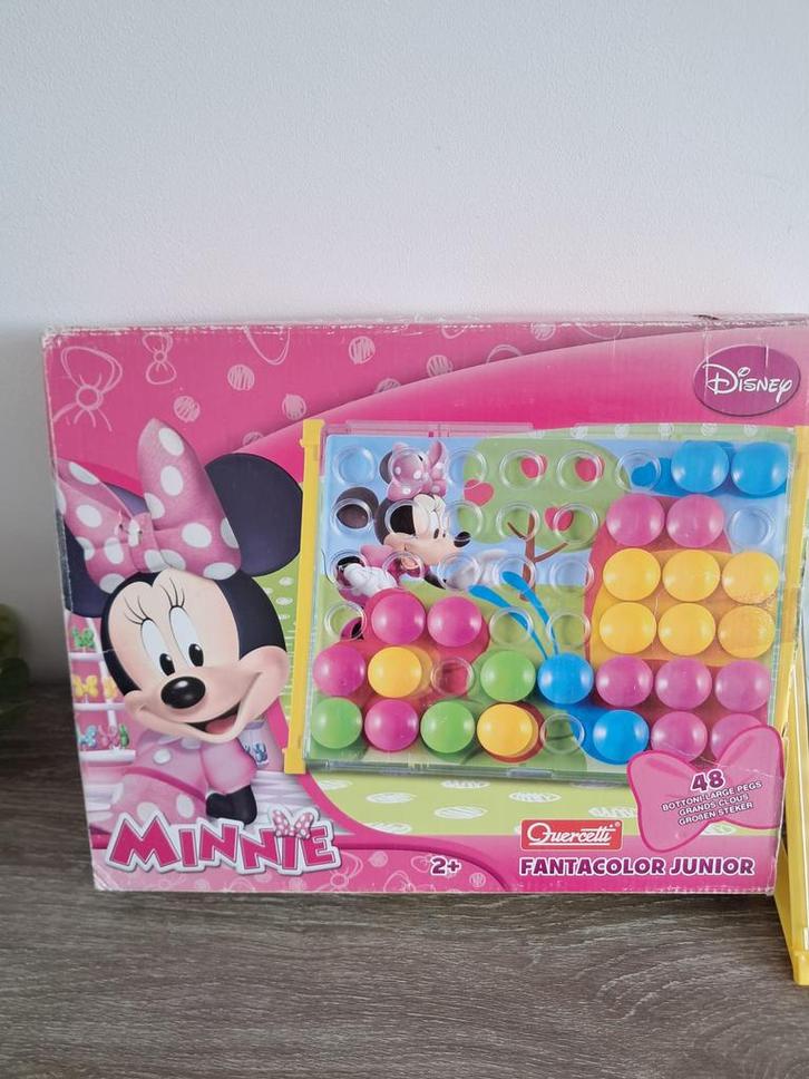 Minnie Mouse Kleurenkaarten met Pinnen - Junior, Kinderen en Baby's, Speelgoed | Educatief en Creatief, Zo goed als nieuw, Knutselen