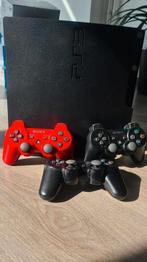 PlayStation 3 Slim – 120 GB incl 3 controllers, Avontuur en Actie, Ophalen of Verzenden, Zo goed als nieuw, 3 spelers of meer