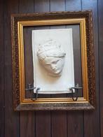 Wandbeeld kandelaar in Pass partout, Ophalen of Verzenden, Zo goed als nieuw, Hout, Minder dan 50 cm