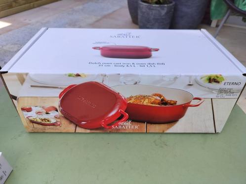 Sabatier Dutch oven cast iron & oven dish, Huis en Inrichting, Keuken | Potten en Pannen, Nieuw, Koekenpan of Braadpan, Gietijzer