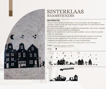 Herbruikbare raamstickers Sinterklaas beschikbaar voor biedingen