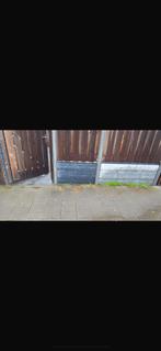 Tuinpoort met schutting en betonnenplaat, 1 tot 2 meter, Minder dan 3 meter, Ophalen of Verzenden, Zo goed als nieuw