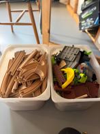 Houten Treinbaan met Accessoires, Kinderen en Baby's, Speelgoed | Houten speelgoed, Ophalen, Gebruikt