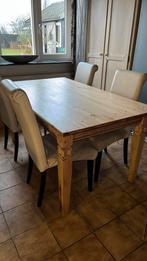 Eettafel/ tafel met 4 stoelen, Ophalen, Gebruikt, 4 tot 6 stoelen