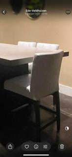 Bar stoelen / bar krukken wit, Huis en Inrichting, Barkrukken, Met voetsteun, Leer, Ophalen of Verzenden, Zo goed als nieuw