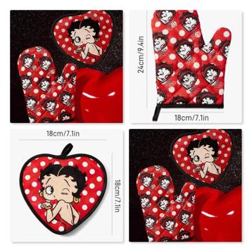 Leuke BETTY BOOP Set : OVENWANT + PANNENLAP. beschikbaar voor biedingen