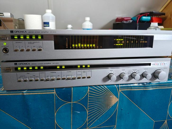 Sharp Optonica SX-9100 en SO-9100 voor en eindversterker, Audio, Tv en Foto, Versterkers en Receivers, Gebruikt, Stereo, 120 watt of meer