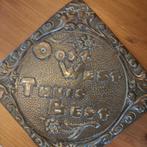 Vintage koperen wandbord 14x14 cm, Antiek en Kunst, Antiek | Koper en Brons, Ophalen of Verzenden